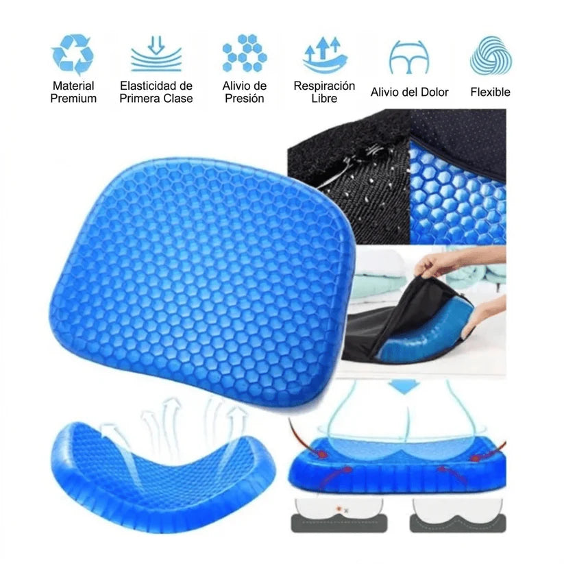 Siéntate Sin Dolor - Cojín Ergonómico de Gel™