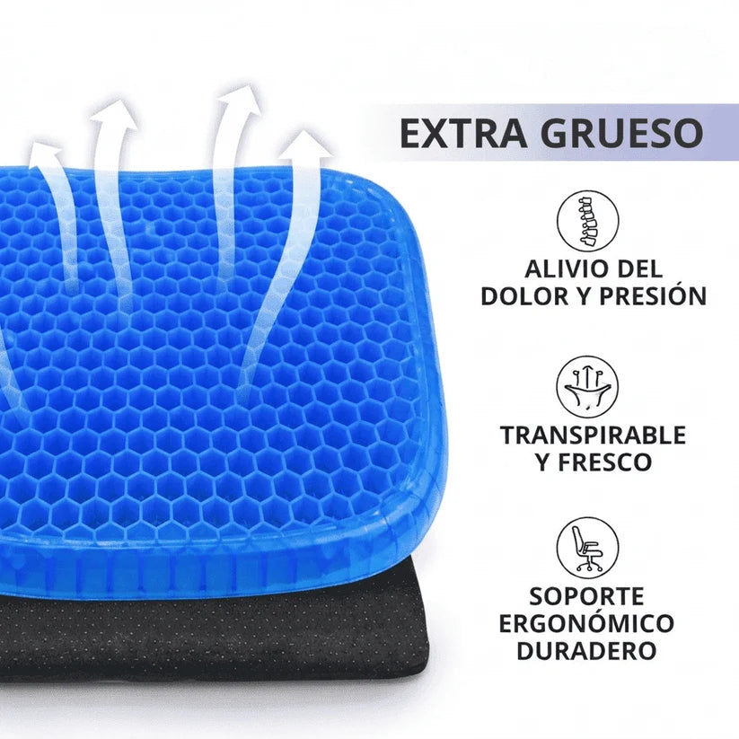 Siéntate Sin Dolor - Cojín Ergonómico de Gel™